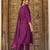 purple color embroidered silk blend styles kurta trouser with dupatta