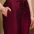 burgundy color embroidered silk blend styles kurta palazzo with dupatta