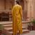 mustard color embroidered silk blend styles kurta palazzo with dupatta