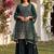 green color embroidered silk blend styles kurta sharara with dupatta