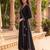 black color embroidered poly georgette styles kurta trouser with dupatta