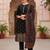 black color woven design silk blend styles kurta trouser with dupatta