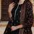 black color woven design silk blend styles kurta trouser with dupatta
