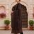 black color woven design silk blend styles kurta trouser with dupatta