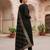 black color woven design poly chanderi styles kurta trouser with dupatta