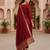 red color woven design poly chanderi styles kurta trouser with dupatta