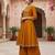 Dark Mustard Rayon Zari Work Palazzo Suit 
