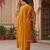 Dark Mustard Rayon Zari Work Palazzo Suit 