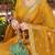 Yellow Silk Blend Zari Embroidered Kurta set