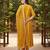 Yellow Silk Blend Zari Embroidered Kurta set