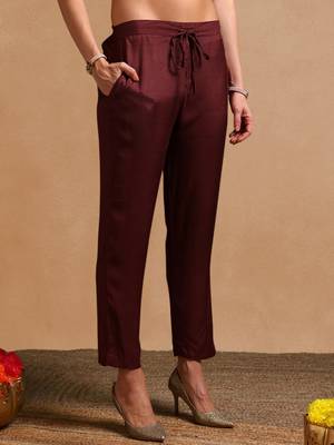 brown color embroidered organza styles kurta trouser with dupatta 5