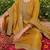 mustard color embroidered silk blend styles kurta palazzo with dupatta