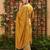 mustard color embroidered silk blend styles kurta palazzo with dupatta