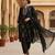 black color embroidered viscose rayon styles kurta salwar with dupatta