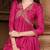 pink color embroidered silk blend styles kurta trouser with dupatta
