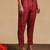 maroon color printed polyester styles kurta trouser with dupatta