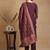 burgundy color woven design poly chanderi styles kurta trouser with dupatta