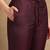 burgundy color woven design poly chanderi styles kurta trouser with dupatta