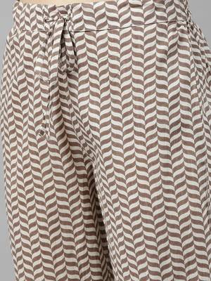 pink color printed pure cotton styles kurta trouser with dupatta 5