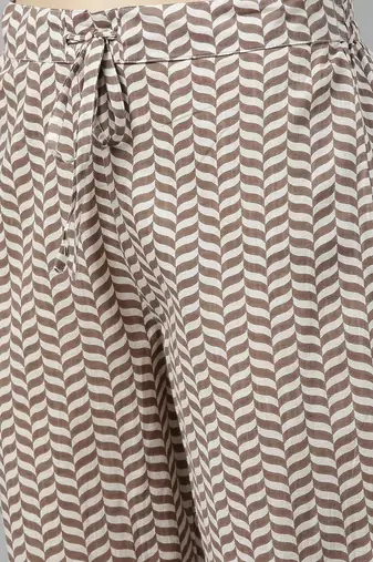 pink color printed pure cotton styles kurta trouser with dupatta