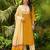 yellow color printed rayon blend styles kurta trouser with dupatta