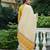yellow color printed rayon blend styles kurta trouser with dupatta
