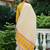 yellow color printed rayon blend styles kurta trouser with dupatta