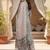 blue color printed pure cotton styles kurta palazzo with dupatta