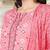 pink color printed pure cotton styles kurta trouser with dupatta