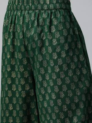 green color printed pure cotton styles kurta salwar with dupatta 5