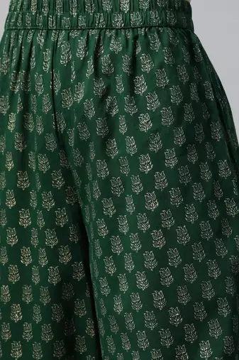 green color printed pure cotton styles kurta salwar with dupatta