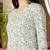 white color printed pure cotton styles kurta trouser with dupatta