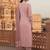 pink color printed pure cotton styles kurta trouser with dupatta