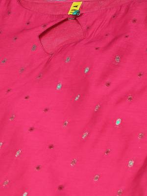 pink color woven design viscose rayon styles kurta sharara with dupatta 2