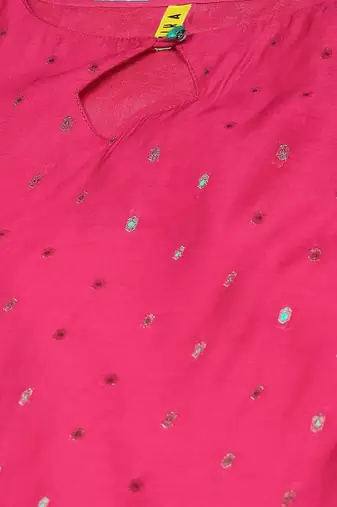 pink color woven design viscose rayon styles kurta sharara with dupatta