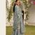 off white color embroidered pure cotton styles kurta sharara with dupatta