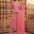 pink color printed pure cotton styles kurta trouser with dupatta