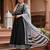 black color embroidered pure cotton styles kurta trouser with dupatta