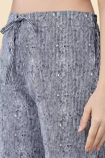 blue color embroidered pure cotton styles kurta trouser with dupatta