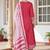 pink color embroidered pure cotton styles kurta trouser with dupatta