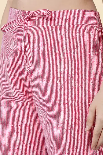 pink color embroidered pure cotton styles kurta trouser with dupatta