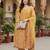 yellow color printed rayon styles kurta palazzo with dupatta