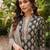 black color printed rayon styles kurta trouser with dupatta