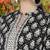 black color printed rayon styles kurta trouser with dupatta