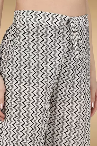black color printed rayon styles kurta trouser with dupatta