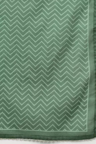 green color printed pure cotton styles kurta trouser with dupatta