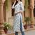white color embroidered poly chanderi styles kurta trouser with dupatta