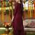 Embroidered Kurta Set in Wine Maroon