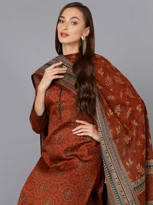 Rust Orange Salwar Suit Set for Casual Days 2