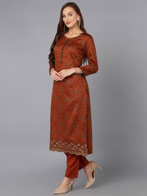 Rust Orange Salwar Suit Set for Casual Days 3